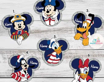 All  characters Cruise magnet, Mickey & friends Toy Story Princess Stitch  cruise line magnet, Family Cruise door magnet