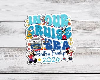 Imán personalizado "En nuestra era de cruceros" Imán personalizado para el primer crucero Imán para la puerta del crucero Imán de los deseos