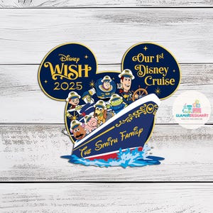Our 1st Disney Cruise Ship Family Magnet Personalized 1st Cruise Magnet Toy Story Magnet Cruise Door Magnet Disney wish magnet