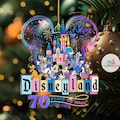 Personalized Disneyland 70th anniversary 1955-2025 Ornament 70 years of magic Ornament Platinum celebration Ornament Family Vacation Gift