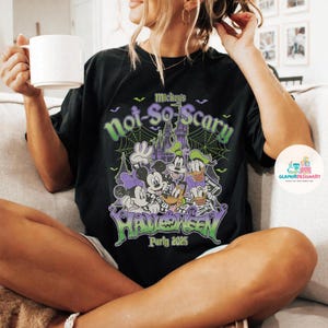 Vintage Mickey&#39;s Not So Scary Halloween Party 2025 Shirt, Disney Halloween Shirt, Mickey And Friends Halloween Shirt, Halloween Family Shirt