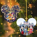 Personalized Photo Disney Family Trip 2025 Ornament, Disneyworld Ornament, Disney Photo Ornament, Custom Family Vacation Photo Ornament