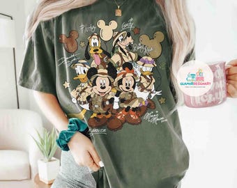 Comfort Colors Mickey and Friends Safari Shirt,  Safari Mode Shirt, Animal Kingdom Safari Shirt, Mickey Safari Shirt, WDW Shirt