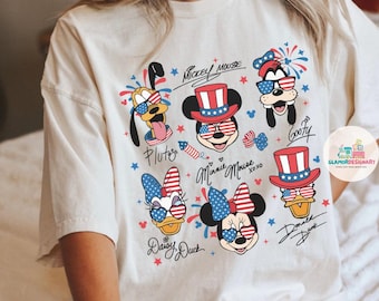 Mickey and Friends 4th Of July Shirt, Mickey Friends Shirt, Patriotic Memorial Day Tee, Disney 4th of July Shirt, 4th July Shirt, Mickey Tee
