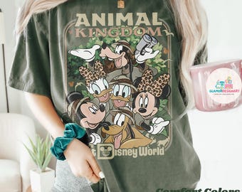 Comfort Colors Mickey and Friends Safari Shirt, Disney Safari Mode Shirt, Animal Kingdom Safari Shirt, Mickey Safari Shirt, WDW Shirt