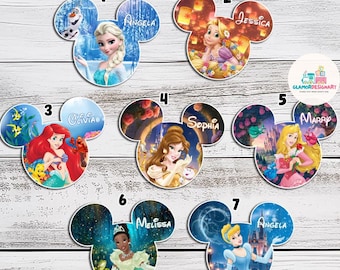 Princesses Disney inspired Cruise Magnets Princess Cruise magnet Princess Door Magnet Disney Cruise Magnet Ariel Rapunzel Moana Belle