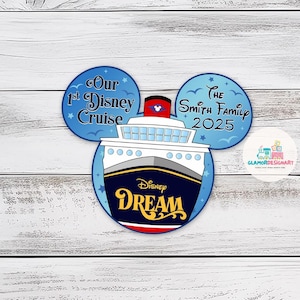 Our 1st Disney Cruise Ship Family Magnet Personalized 1st Cruise Magnet for Cruise Ship Magnet Cruise Door Magnet Disney wish magnet