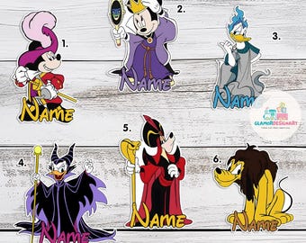 Personalized Mickey & friends  Cruise Line Halloween Magnet, Halloween on the high seas 2025 magnet, Cruise door decor Villains Magnet