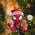 Personalized Spiderman Ornament, Custom Disney Spider Christmas Gift, Christmas Ornament For Kid, 2025 Christmas Tree Decor Gift For Kid