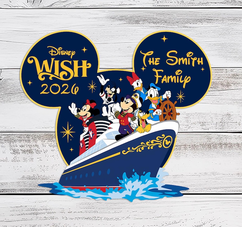 Imán para puerta de crucero de Disney Imán de crucero personalizado para crucero Imán para puerta de crucero Imán de Disney wish DCL Imán de crucero de Disney imagen 1
