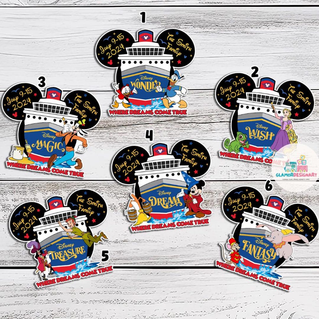Custom Family &amp; Cruise Ship Name Disney Cruise Line Magnet, Mickey and ...