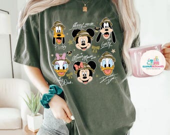 Mickey and Friends  Animal Kingdom Shirt Safari Mode  Girls Trip Shirt, Leopard Family Safari Trip Matching Let's Get Wild Tee