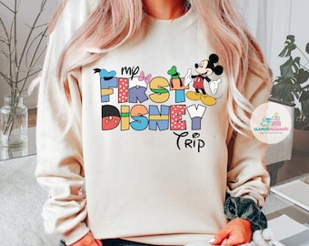 My First  Trip Shirt, world Trip 2024 Sweatshirt, First  Trip T-Shirt,  Family Trip, Mickey Minnie  Tee