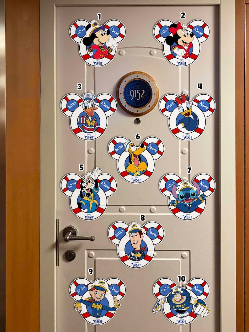 Disney Cruise Ship Family Magnet Personalized Cruise Magnet Disney cruise line magnet Disney wish magnet Cruise door magnet Disney Dream afbeelding 2
