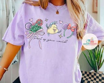 Comfort Color Coquette Disney Little Mermaid Shirt, Little Mermaid Ariel Shirt Ariel Mermaid Shirt Disney Ariel Shirt, Disney Princess Shirt