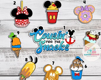 Snack Magnets Cruise 2025 magnet, Mickey magnet Family Cruise door magnet decor Cruise Ship Family Magnet