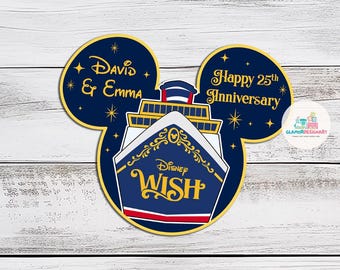 Imán personalizado para crucero de aniversario, imán de barco de crucero, imanes de crucero, imanes para puerta de crucero de aniversario, decoraciones para puerta de crucero