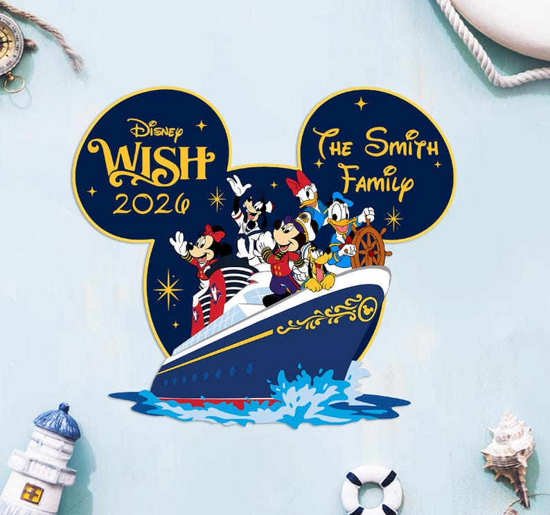 Imán para puerta de crucero de Disney Imán de crucero personalizado para crucero Imán para puerta de crucero Imán de Disney wish DCL Imán de crucero de Disney imagen 2