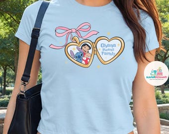 Coquette Bows Lilo and Stitch T-shirt, Disney Stitch Shirt, Magic Kingdom Shirt, Disneyland Shirt, Girly Women Disney Trip Comfort Colors