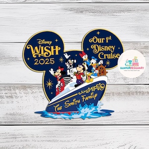 Our 1st Disney Cruise Ship Family Magnet Personalized 1st Cruise Magnet for Cruise Ship Magnet Cruise Door Magnet Disney wish magnet