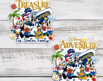 Personalized  Cruise Line 2026 Magnet, Mickey and friends Family Cruise Magnet, Family sign  Wish Dream Treasure Fantasy magnet