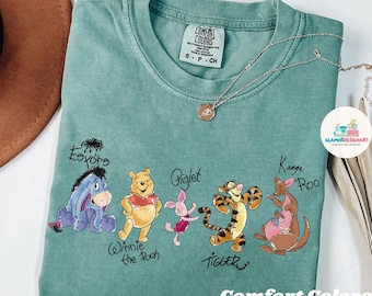 Retro Winnie The Pooh And Friends Shirt,  Pooh Shirt, Pooh Bear Shirt, Winnie The Pooh Shirt,  Family Shirt Comfort Colors