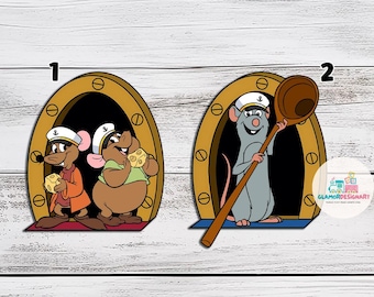 Personalized  mouse porthole magnet, Mouse hole magnet,  Cruise Line Magnet, Gus Gus Remy magnet  Cruise Line Door Magnet