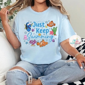 Finding Nemo T-Shirt Shirt Just Keep Swimming Shirt Walt World Shirt Swimming Shirt Shirt WDW Shirt Finding Dory image 2