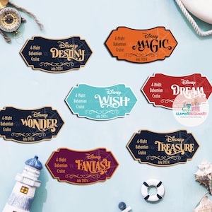 Personalized Disney Cruise Ship Magnet, Ship Name Door Magnet, Disney Porthole Magnet, Disney Cruise Decor, Disney Cruise Line Magnets