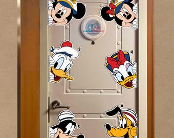 All characters Cruise magnet, Mickey & friends Toy Story Princess cruise line magnet, Family Cruise door magnet