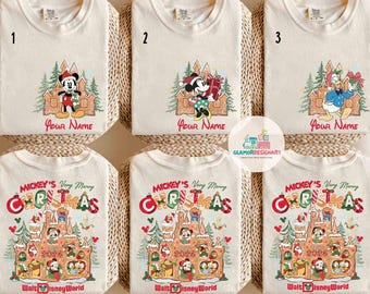 Custom Mickey Very Merry Christmas Shirt, Custom  Christmas All Characters Shirt,  Family Christmas Shirt, Christmas Group Shirt