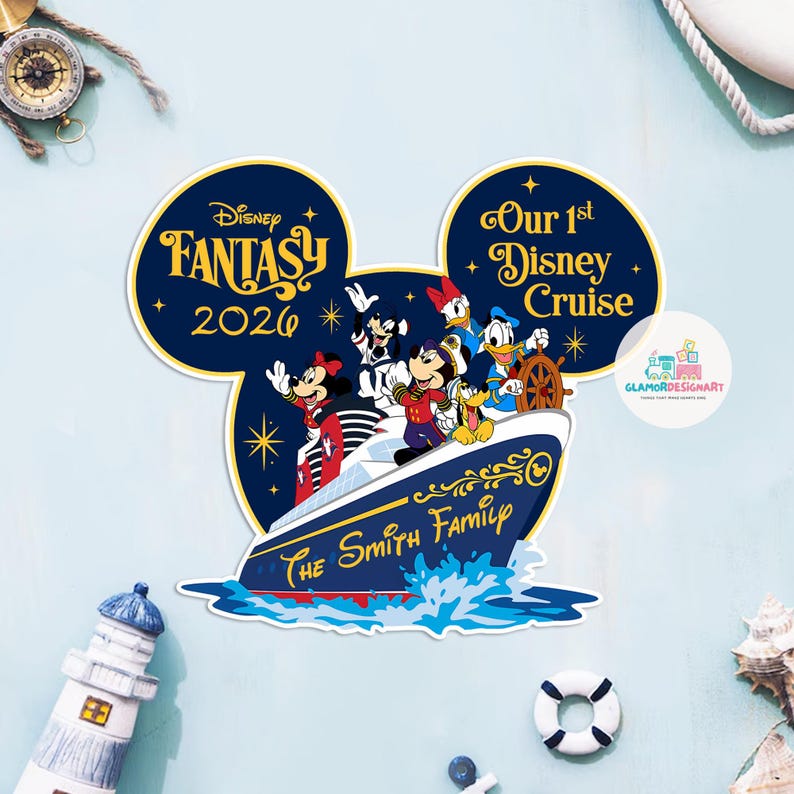 Our 1st Cruise Ship Family Magnet Personalized 1st Cruise Magnet for Cruise Ship Magnet Cruise Door Magnet wish magnet image 2