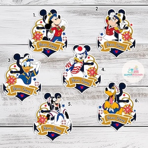 All Disney characters Cruise magnet, Mickey & friends Toy Story Princess Stitch Disney cruise line magnet, Family Cruise door magnet