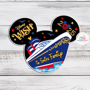 Our 1st Disney Cruise Ship Family Magnet Personalized 1st Cruise Magnet for Cruise Ship Magnet Cruise Door Magnet Disney wish magnet
