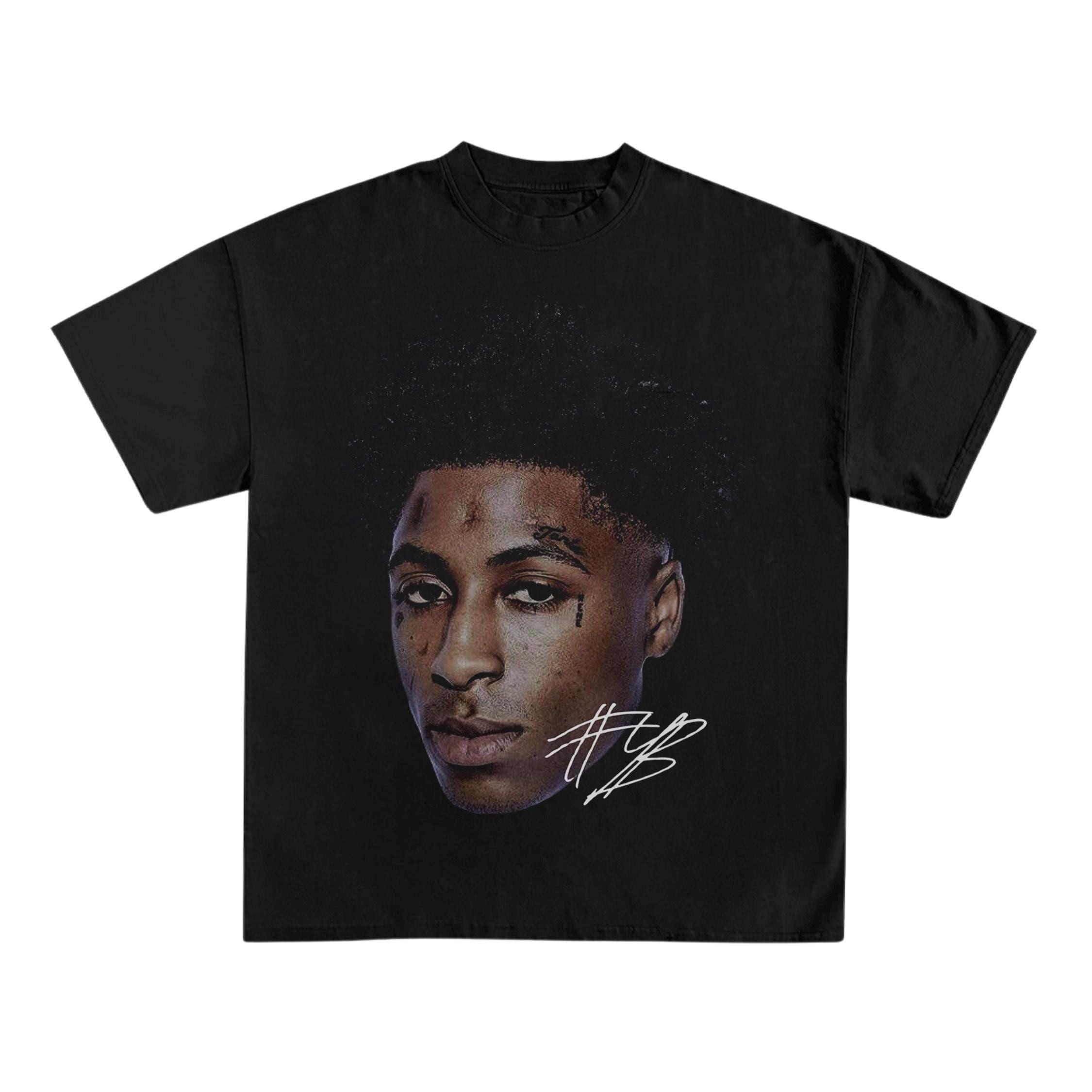 【Anyone more】Booyoung String Hood T-shirt NBA Young Boy T Shirt - Rap Apparel - Hip Hop Shirt - Free