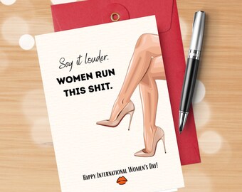 International Women's Day Card – Bold & Empowering Digital Design | Instant Download | Coworkers, Friends, Family | Feminist 8 March