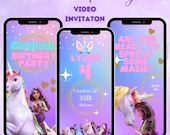 Unicorn Academy Animated Birthday Invitation | Custom Editable Template with Music | Animated Video Invite
