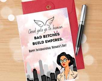 International Women's Day Card – Bold & Empowering Digital Design | Instant Download | Coworkers, Friends, Family | Feminist 8 March
