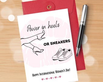 International Women's Day Card – Bold & Empowering Digital Design | Instant Download | Coworkers, Friends, Family | Feminist 8 March