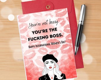 International Women's Day Card – Bold & Empowering Digital Design | Instant Download | Coworkers, Friends, Family | Feminist 8 March