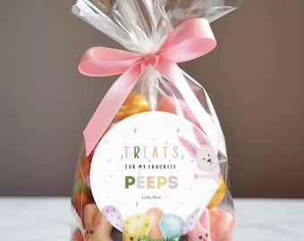Personalized Happy Easter Gift Labels | Custom Name Easter Stickers | Easter Treat Bag Stickers | Easter Gift Tag Stickers | Kids Stickers