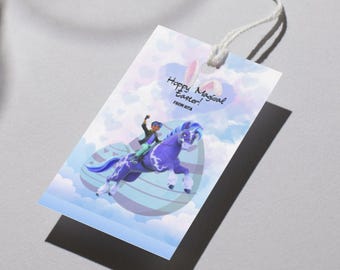 Unicorn Academy Easter Gift Tags | Happy Easter Bunny Tags | Editable Printable Template