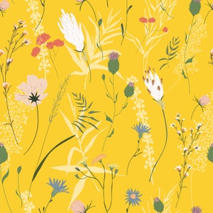 Gelb Sunny Day Floral Peel and Stick Wallpaper
