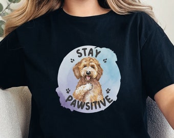 Goldendoodle 'Stay Pawsitive' T-Shirt - Dog Mom Tee