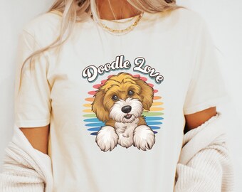 Doodle Dog Mom T-Shirt: Unisex Soft-Style Tee