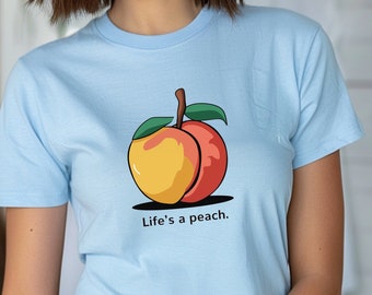 Life's a Peach グラフィックTシャツ：ユニセックス ソフトスタイルTシャツ