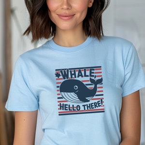 Wal sei Hallo! Grafik T-Shirt - Süßes Wal T-Shirt - Ozean Liebhaber Geschenk - Lustiges Shirt - Ideales Geschenk für Meeresliebhaber