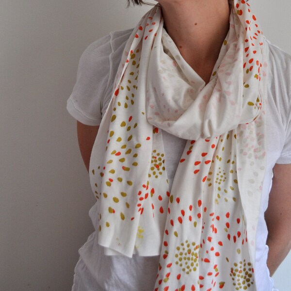 Fireworks Hand Printed Scarf