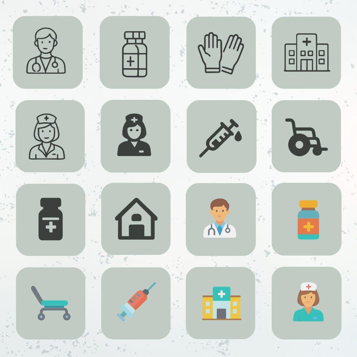 Medical Icons SVG Bundle | Doctor, Nurse, Hospital, Pharmacy, Tools ...