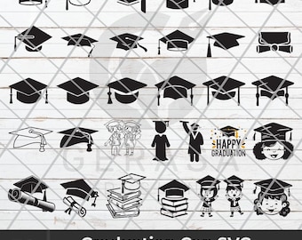 Graduation Cap SVG Bundle | Senior 2024 Designs | Graduation Clipart for Cricut and Silhouette